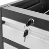 Szafka narzędziowa Mega-M do stołów warsztatowych 1 szuflada + 1 szafka z drzwiami S-37 cm x G-48,6 cm x H-50 cm system 01 grafit/front szary N