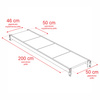 Regał metalowy magazynowy 4-półkowy Mega-M FORTIS H-200 cm L-217 cm G-50 cm moduł bazowy
