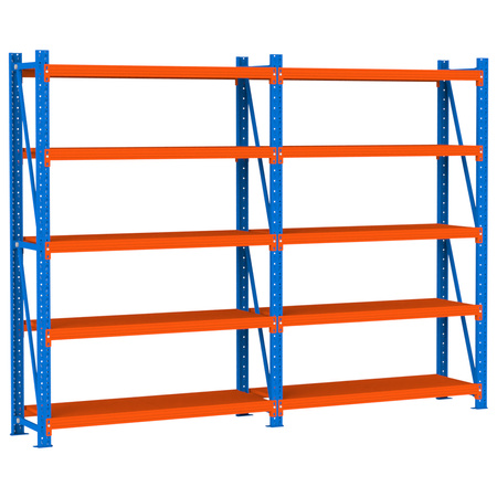 Regał magazynowy 10-półkowy Mega-M FORTIS LIGHT H-200 cm L-392.5 cm G-60 cm