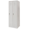 Szafka ubraniowa BHP Mega-M J-60 2 drzwiowa z przegrodami szara S-60 cm G-50 cm H-180 cm skręcana