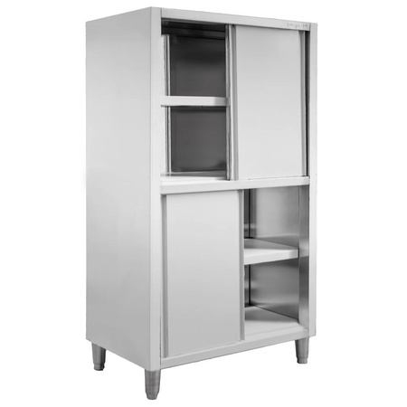 Szafa ze stali nierdzewnej przelotowa dzielona Mega-M S-100 cm G-60 cm H-180 cm N
