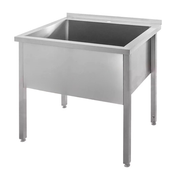 Basen ze stali nierdzewnej przyścienny spawany Mega-M S-90 cm G-70 cm H- 85 cm N