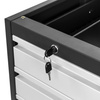Szafka narzędziowa Mega-M do stołów warsztatowych 3 szuflady S-37 cm x G-48,6 cm x H-50 cm system 01 grafit/front szary N
