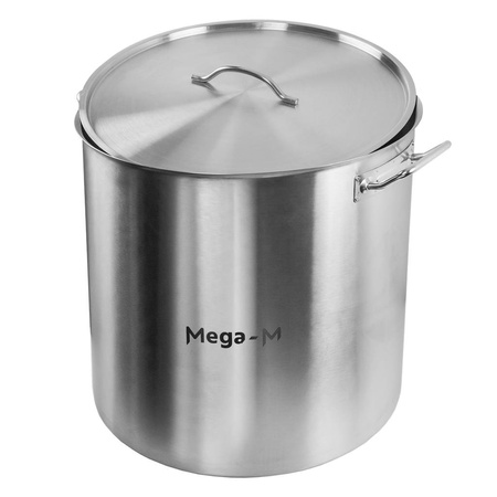 Garnek ze stali nierdzewnej wysoki z pokrywką Mega-M 130L 55x55 cm