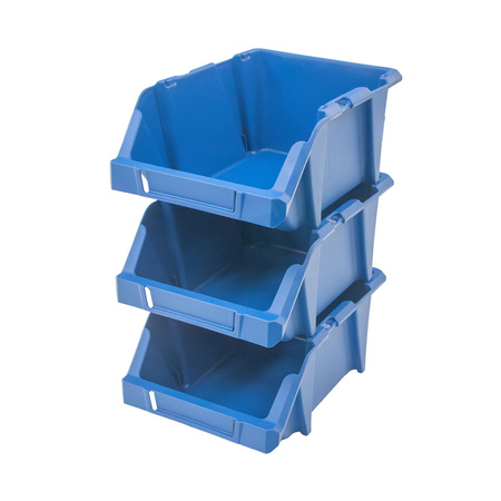 Pojemnik magazynowy Mega-M kuweta warsztatowa XS plastikowa 130x200x100 mm niebieski (pakiet 20 szt.) N
