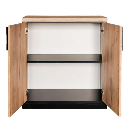 Szafka biurowa na segregatory Mega-M L-80 cm G-35 cm H-85cm dąb kraft/czarny