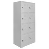 Szafka skrytkowa BHP Mega-M J-80/8 8 drzwiowa szara S-80 cm G-50 cm H-180 cm skręcana N
