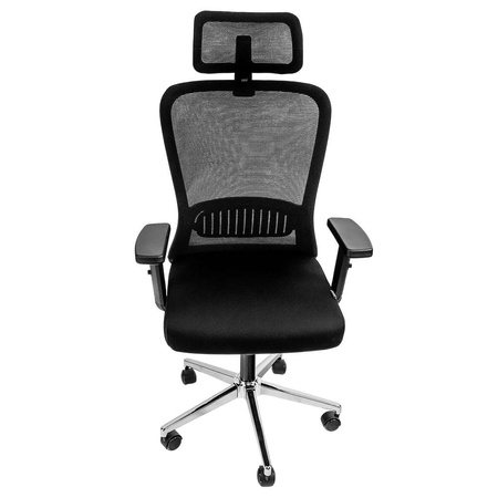 Fotel biurowy obrotowy FURVERO Norma BM/A1D/L1D/H1D czarny spełnia wymogi BHP