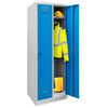 Szafka BHP ubraniowa Mega-M pracownicza 2-drzwiowa S-60 cm szara/niebieski front WYSYŁKA PALETOWA