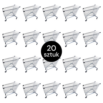 Wózek sklepowy zakupowy Mega-M YR 150 L S-54 cm ZESTAW 20 szt