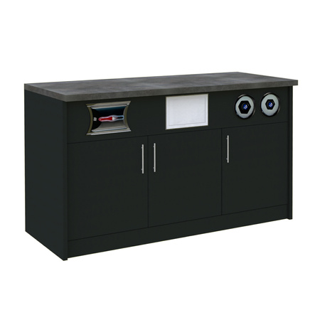 Szafka pod ekspres do kawy Mega-M H-92 cm L-154 cm G-60 cm czarny N