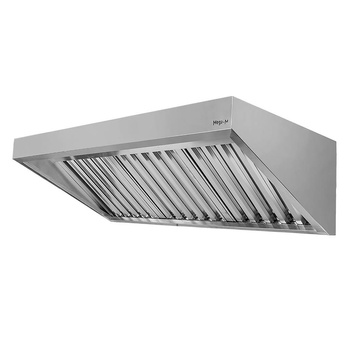 Okap gastronomiczny skośny ze stali nierdzewnej Mega-M S-150 cm G-100 cm H-50 cm N