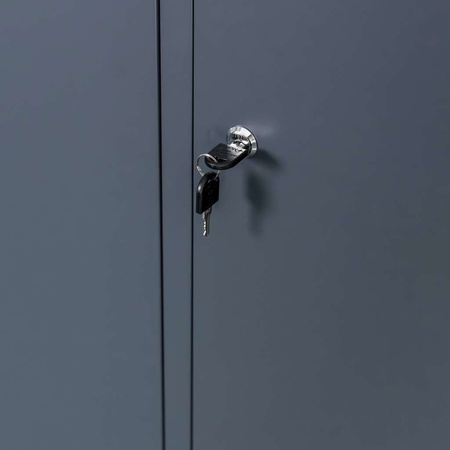 Szafka skrytkowa BHP Mega-M 4 skrytki 80x50x180 cm grafitowa