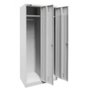 Szafka ubraniowa BHP Mega-M J-80 2 drzwiowa z przegrodami szara S-80 cm G-50 cm H-180 cm skręcana N