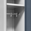 Szafka ubraniowa BHP Mega-M J-60 2 drzwiowa szara/ grafitowy front  S-60 cm G-50 cm H-180 cm skręcana N