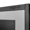 Szafa biurowa metalowa Mega-M WENUS W-07 na dokumenty przeszklone drzwi grafitowa / szary front S- 90 cm G- 40 cm H-185 cm skręcana N