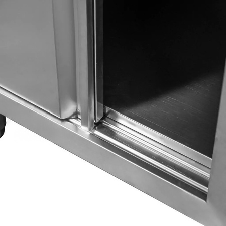 Stół gastronomiczny ze stali nierdzewnej przyścienny z szafką Mega-M 60x70x85 cm