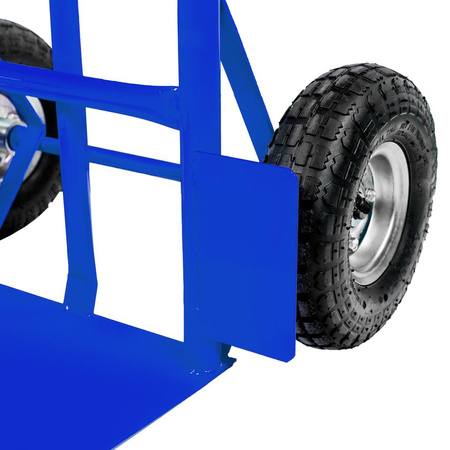 Rozkładany wózek transportowy 2w1 magazynowy młynarka taczkowy Mega-M 250kg niebieski