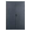 Szafa biurowa metalowa na dokumenty Mega-M pełne drzwi S-120 cm G-40 cm H-185 cm grafitowa