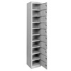 Szafka śniadaniowa BHP Mega-M J-33/10 10 skrytkowa szara S-32,5 cm G-30 cm H-180 cm skręcana N