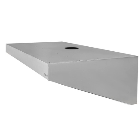 Okap gastronomiczny skośny z łapaczem tłuszczu Mega-M 150x100x50 cm stal nierdzewna