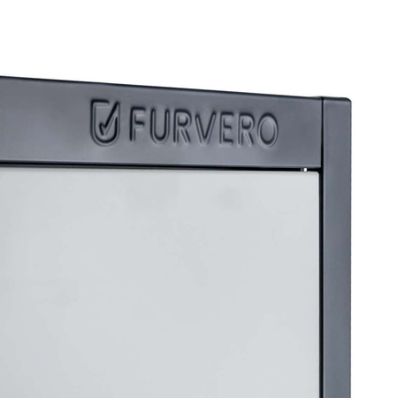 Szafa biurowa metalowa na dokumenty FURVERO W-101 G/S pełne drzwi S-90 cm G-40 cm H-185 cm grafitowa szary front