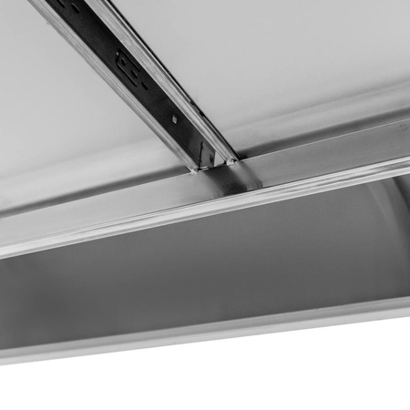 Stół ze stali nierdzewnej przyścienny z 3 szufladami i półką Mega-M S-100 cm G-60 cm H-85 cm N