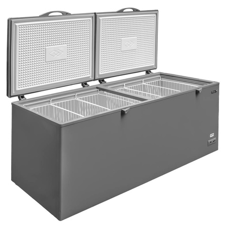Zamrażarka Mega-M MORS X195 z dwoma uchylnymi pokrywami S-195 cm G-80 cm H-83 cm N