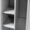 Szafa gospodarcza socjalna Mega-M 1-drzwiowa z półkami S-50 cm szara