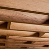 Lamel sufitowy/ ścienny podwieszany modułowy Mega-M H- 250 cm L- 96 cm G- 10 cm dąb kraft N
