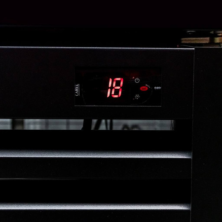 Witryna chłodnicza 2-drzwiowa 730L Mega-M RICO i112 podświetlany górny plafon reklamowy