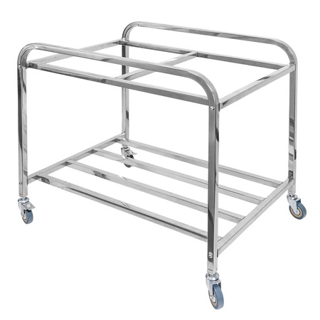 Wózek hotelowy na pranie 2-komory Mega-M 90x65x85 cm szaro-brązowy