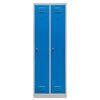Szafka BHP ubraniowa Mega-M pracownicza 2-drzwiowa S-60 cm szara/niebieski front WYSYŁKA PALETOWA