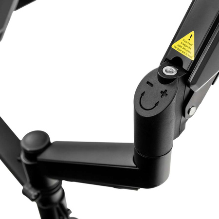 Uchwyt na monitor do biurka FURVERO HK002 22-32" 2 regulowane ramiona sprężyna gazowa czarny