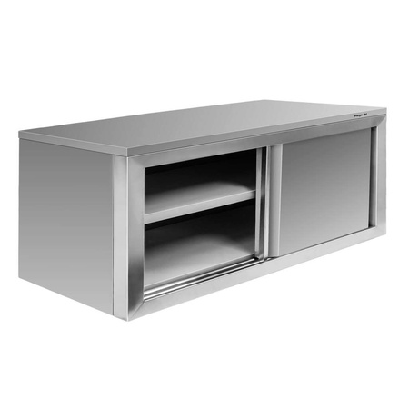 Szafka wisząca ze stali nierdzewnej z drzwiami przesuwnymi Mega-M S-150 cm G-40 cm H-60 cm N