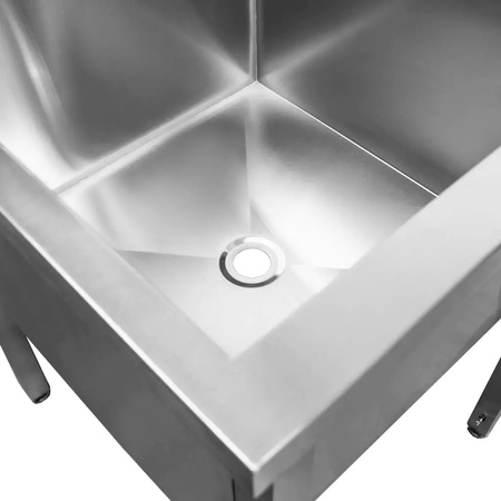 Basen gastronomiczny spawany jednokomorowy Mega-M 80x70x85 cm stal nierdzewna