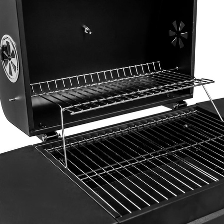 Grill ogrodowy węglowy Mega-M 2x stolik boczny 42x30 N