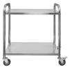 Wózek kelnerski ze stali nierdzewnej 2-półkowy Mega-M STANDARD S-75 cm G-40 cm H-90 cm N