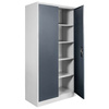 Szafa gospodarcza socjalna Mega-M 2-drzwiowa z półkami S-90 cm szara grafitowy front