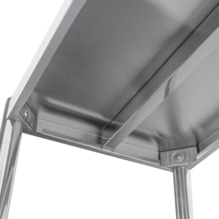 Regał ze stali nierdzewnej skręcany z 4 półkami Mega-M S-80 cm G-40 cm H-180 cm N