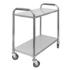 Wózek kelnerski ze stali nierdzewnej 2-półkowy Mega-M STANDARD S-85 cm G-45 cm H-90 cm N