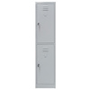 Szafka ubraniowa skrytkowa BHP Mega-M J-40/2 2 drzwiowa szara S-40 cm G-50 cm H-180 cm skręcana N