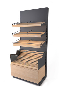 REGAŁ PIEKARNICZY Z PÓŁKAMI DREWNIANYMI RP- RD/16