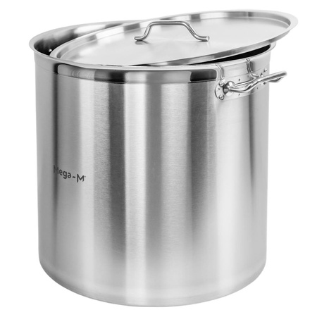 Garnek ze stali nierdzewnej AISI 443 wysoki z pokrywką Mega-M PRO 98L 50x50 cm