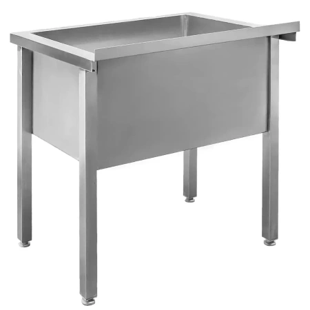 Basen ze stali nierdzewnej przyścienny  spawany Mega-M S-80 cm G-70 cm H- 85 cm N