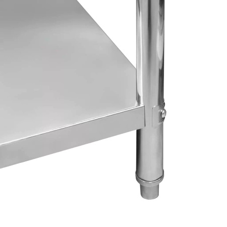 Stół ze stali nierdzewnej przyścienny z półką Mega-M STANDARD S-150 cm G-70 cm H-85 cm N