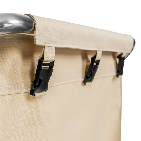 Wózek hotelowy na pranie Mega-M 62x60x95 cm składany beżowy