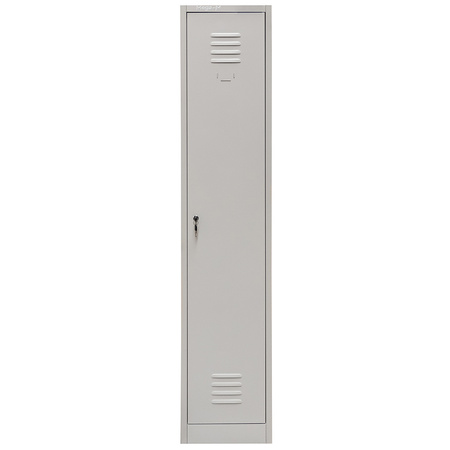 Szafka ubraniowa BHP Mega-M J-40 1 drzwiowa szara S-36 cm G-50 cm H-180 cm skręcana N