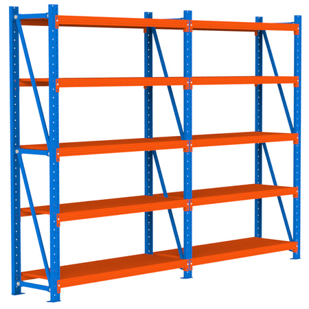 Regał magazynowy 10-półkowy Mega-M FORTIS LIGHT H-200 cm L-392.5 cm G-50 cm