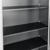 Szafa biurowa metalowa Mega-M WENUS W-07 na dokumenty przeszklone drzwi grafitowa / szary front S- 90 cm G- 40 cm H-185 cm skręcana N
